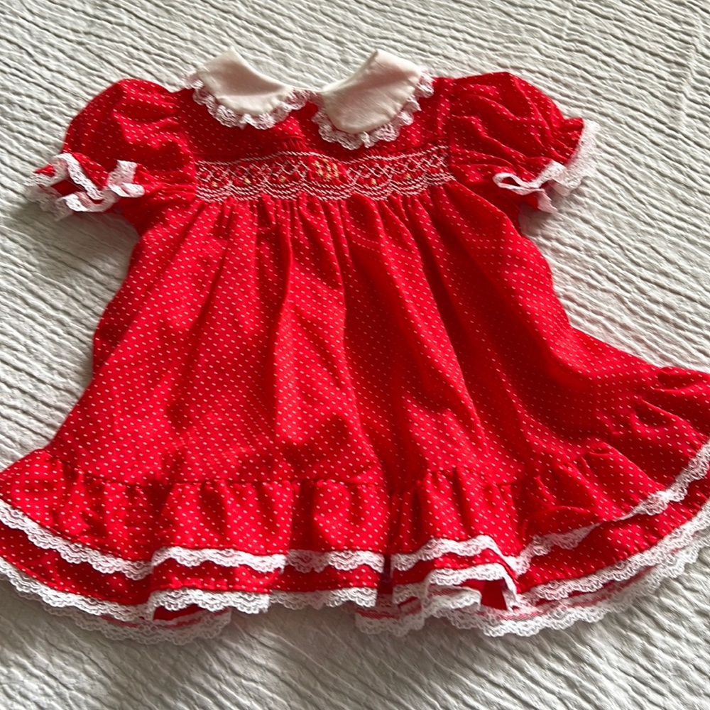 Vintage Polly Flinders embroidered front dress 2 GUC